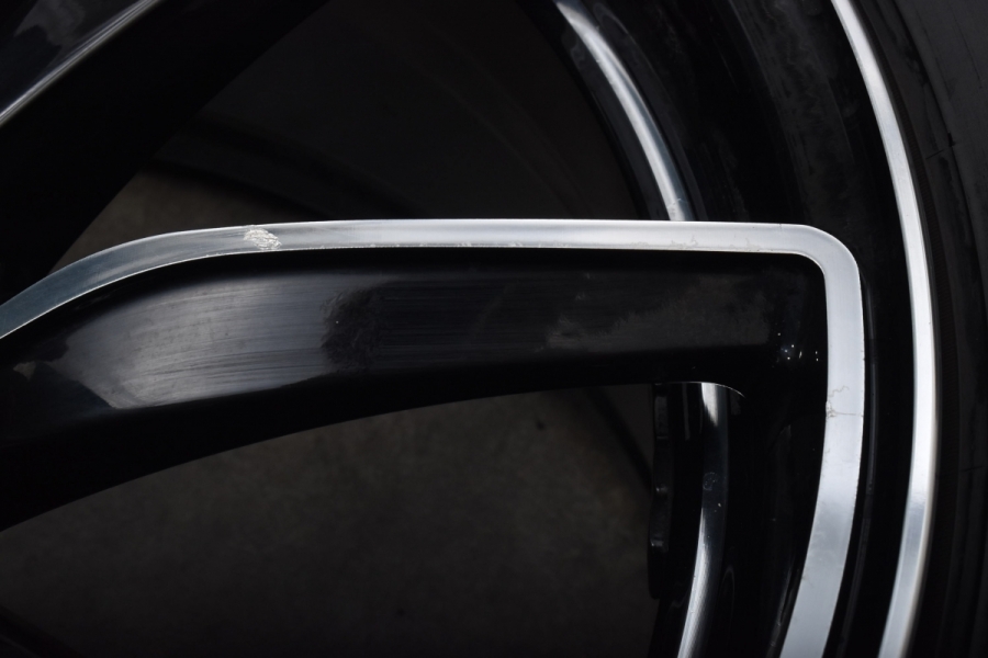 レオニスタイヤホイールセットバリ溝美品 バリ溝】WEDS レオニス SV 18in 7J +47 PCD114.3 ブリヂストン