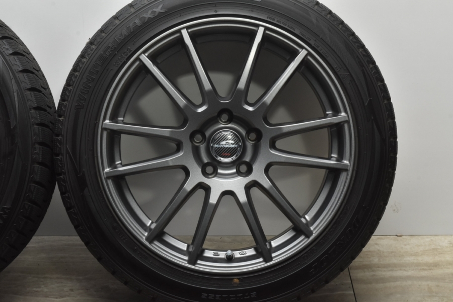 美品バリ溝】シュナイダー 18in 8.5J+35 PCD114.3 ダンロップ