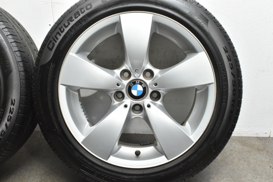 程度良好品】BMW E60 E61 5シリーズ 純正 17in 7.5J +20 PCD120 ピレリ 