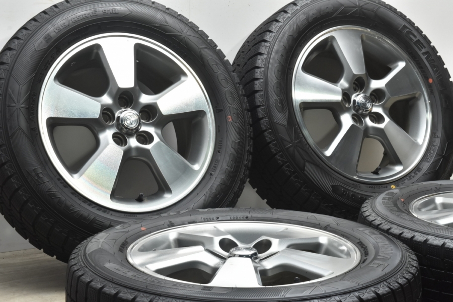 【バリ溝】トヨタ 10 ウィッシュ 純正 15in 6J +45 PCD100 2019年製 グッドイヤー アイスナビ6 195/65R15 プリウス  カローラ ツーリング