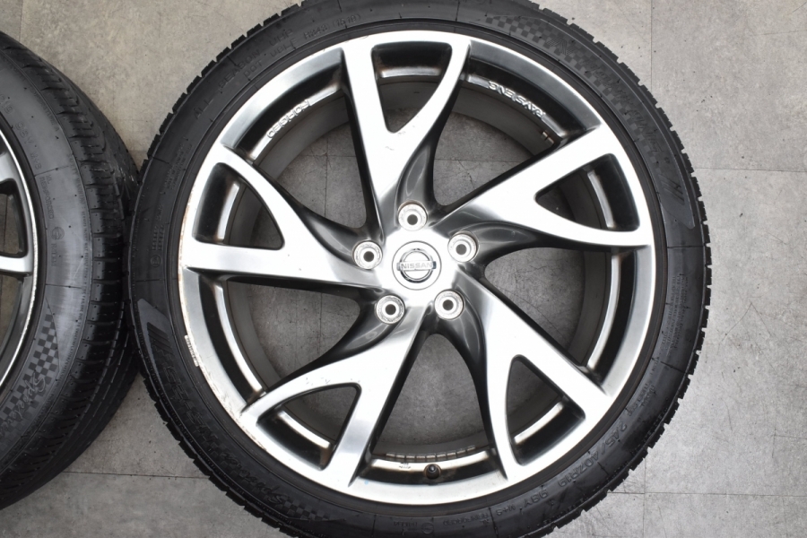 RAYS製 鍛造】ニッサン Z34 フェアレディZ 純正 19in 9J+47 10J+30 PCD114.3 ナンカン NS-25  245/40R19 275/35R19 スカイライン 中古 タイヤホイールセット | パーツ販売ナンバーワン