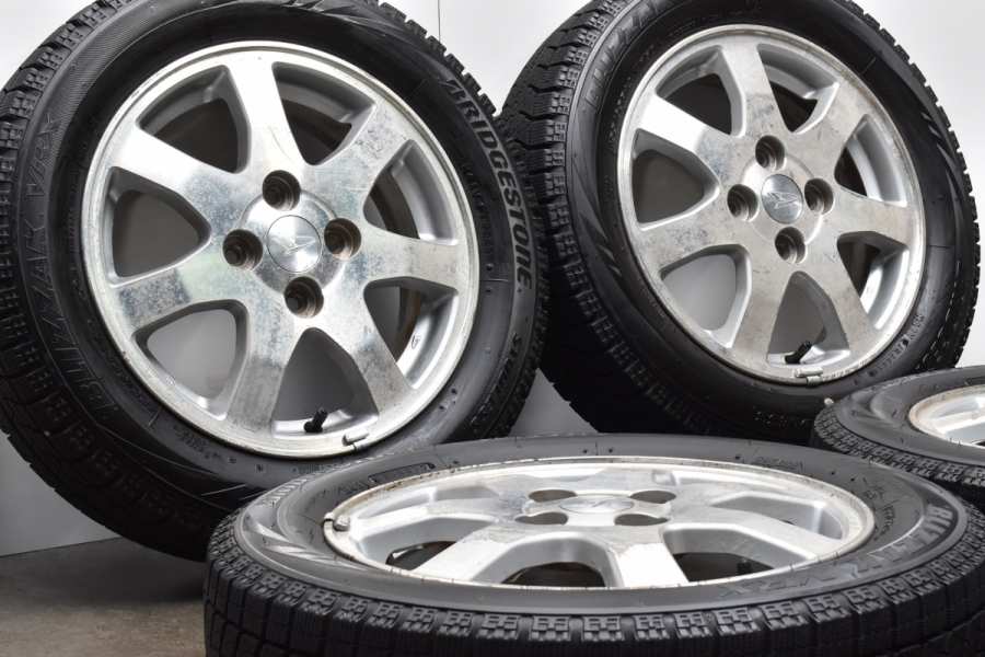 程度良し155/65R14スタッドレス ダイハツ純正ホイールにブリザックVRX