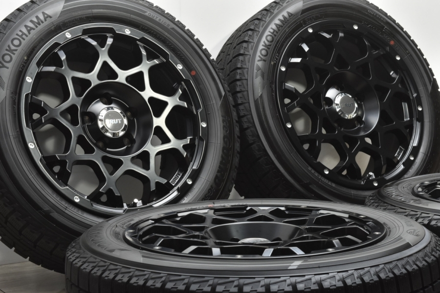 バリ溝 美品】BRUT BR-55 17in 7.5J +38 PCD114.3 ヨコハマ 215/60R17 アルファード ヴェルファイア  カローラクロス デュアリス CX-30 中古 スタッドレスタイヤホイールセット | パーツ販売ナンバーワン