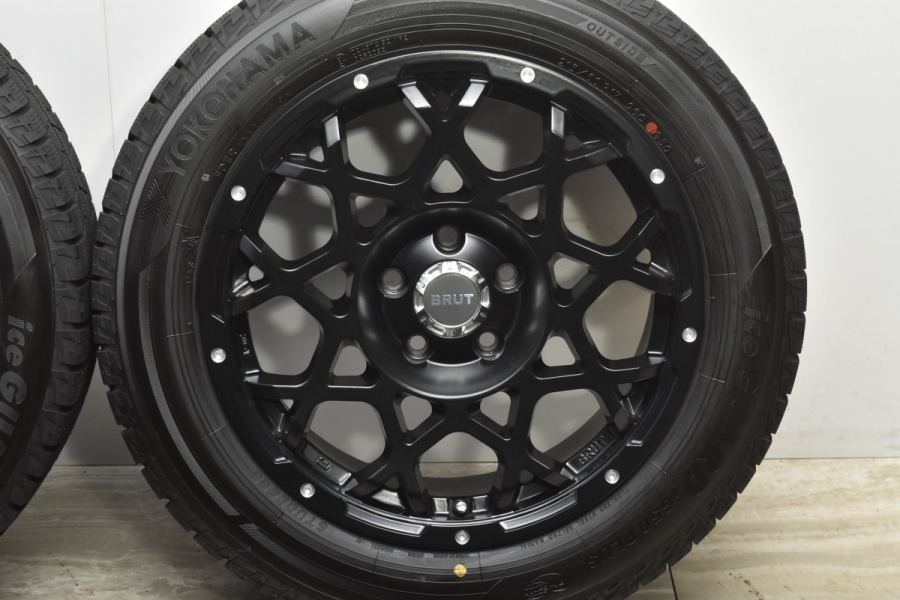 バリ溝 美品】BRUT BR-55 17in 7.5J +38 PCD114.3 ヨコハマ 215 バリ溝 美品】BRUT BR-55 17in 7.5J +38 PCD114.3 ヨコハマ 215
