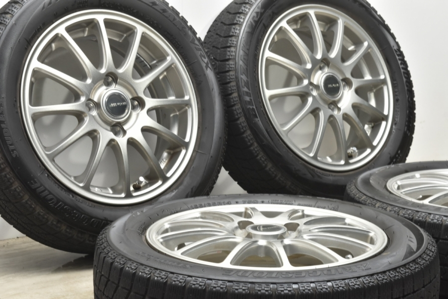 【美品】エコフォルム 14in 4.5J +43 PCD100 ブリヂストン ブリザック VRX 155/65R14 N-BOX N-ONE  N-WGN デイズ ワゴンR ミラ ムーヴ