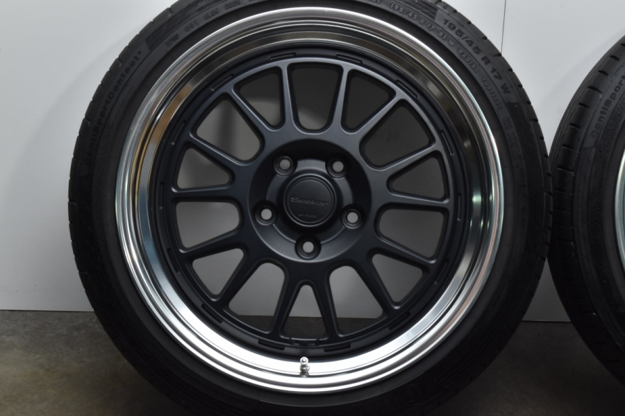 美品】WORK シーカー FX 17in 7.5J +38 PCD114.3 コンチネンタル