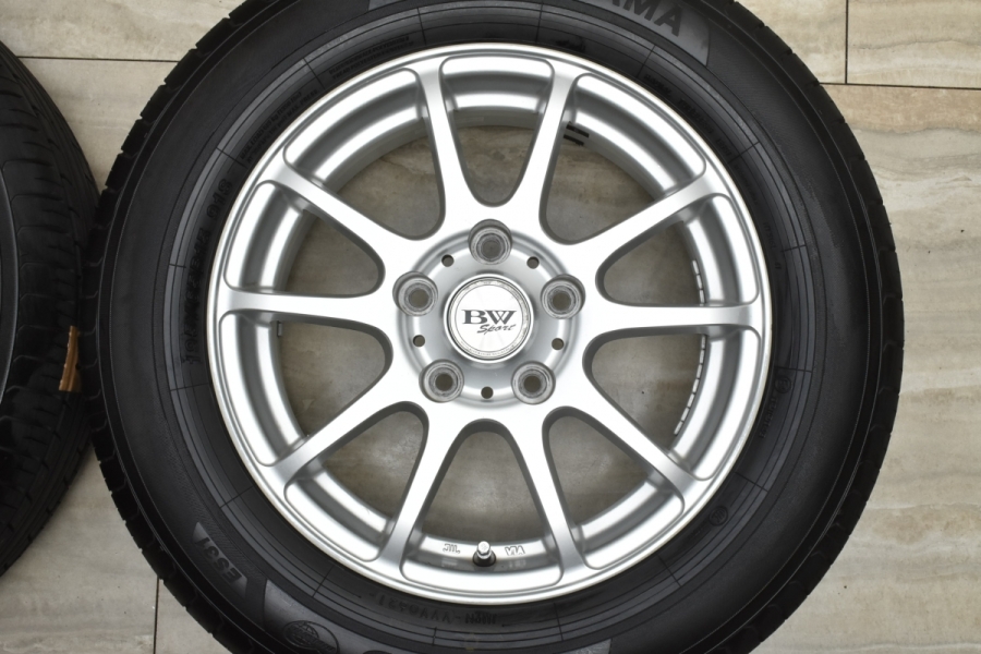バリ溝品】BW Sport 15in 6J +45 PCD114.3 ヨコハマ エコス ES31