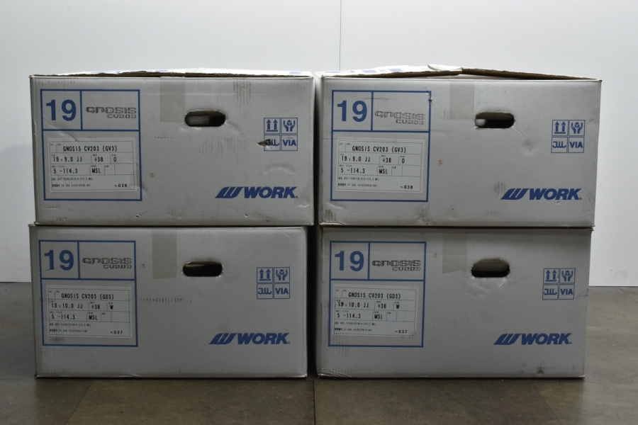 展示品 廃版モデル】WORK GNOSIS CV203 19in 9J+38 10J+38 PCD114.3 4