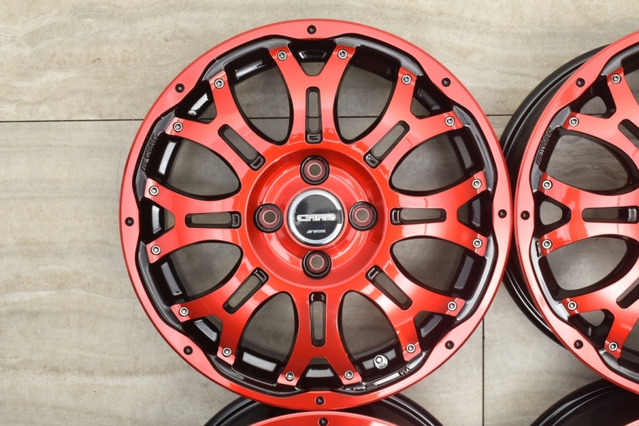 展示品 廃版品】WORK CRAG MH 15in 5J +45 PCD100 4本セット N