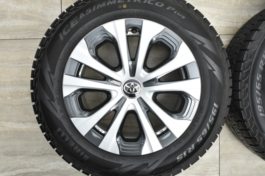 美品 バリ溝】トヨタ 50 プリウス 後期 純正 15in 6.5J +40 PCD100