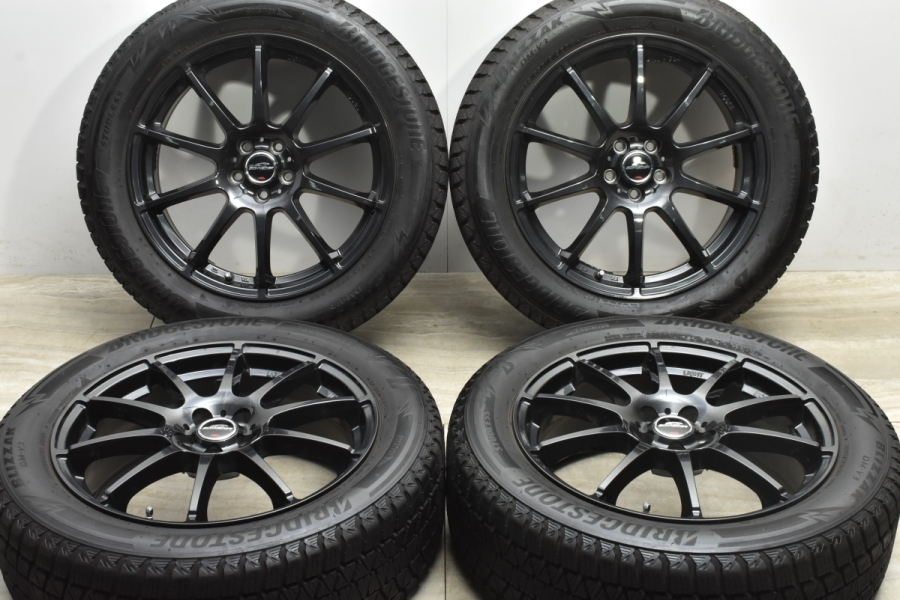 美品 バリ溝】シュナイダー 18in 7J +48 PCD114.3 ブリヂストン