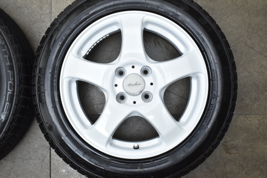 バリ溝 美品】Kircheis S5 15in 5.5J +43 PCD100 MOMO North Pole2 W-1