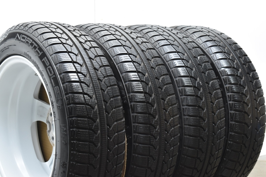 【バリ溝 美品】Kircheis S5 15in 5.5J +43 PCD100 MOMO North Pole2 W-1 175/65R15 アクア  カローラ ヴィッツ フィット スイフト XBEE