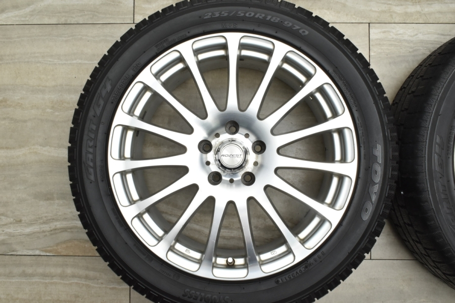 車検用に】ROZEST 18in 7.5J +38 PCD114.3 トーヨー ガリット G4 235  