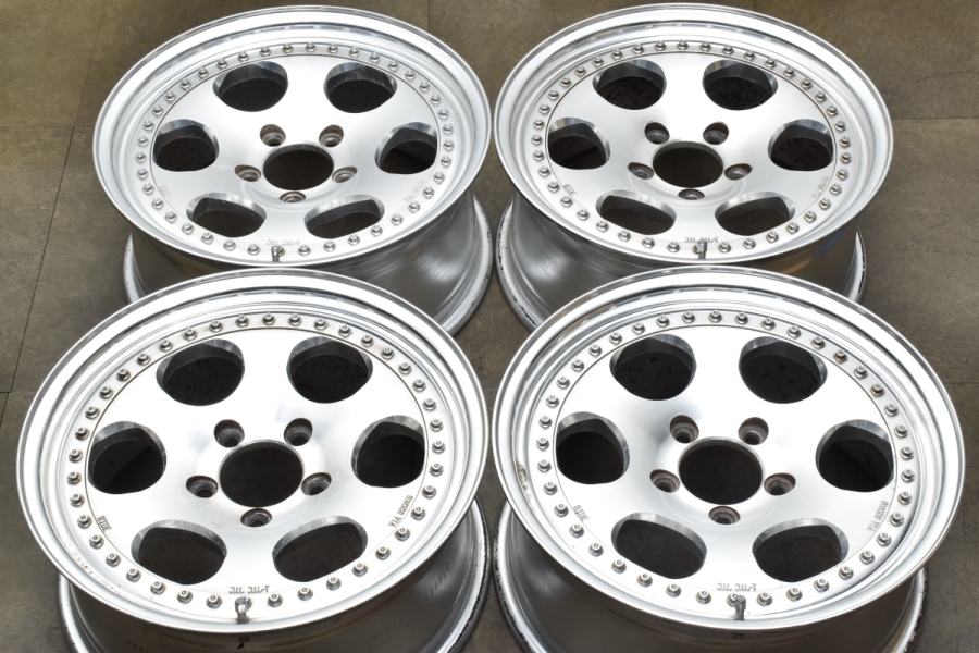 【3ピース レンコン】RIDE CUSTOM WHEELS 16in 7J +26 PCD114.3 4本 デリカ D:5 スペースギア スターワゴン  パジェロ 100系 ハイエース