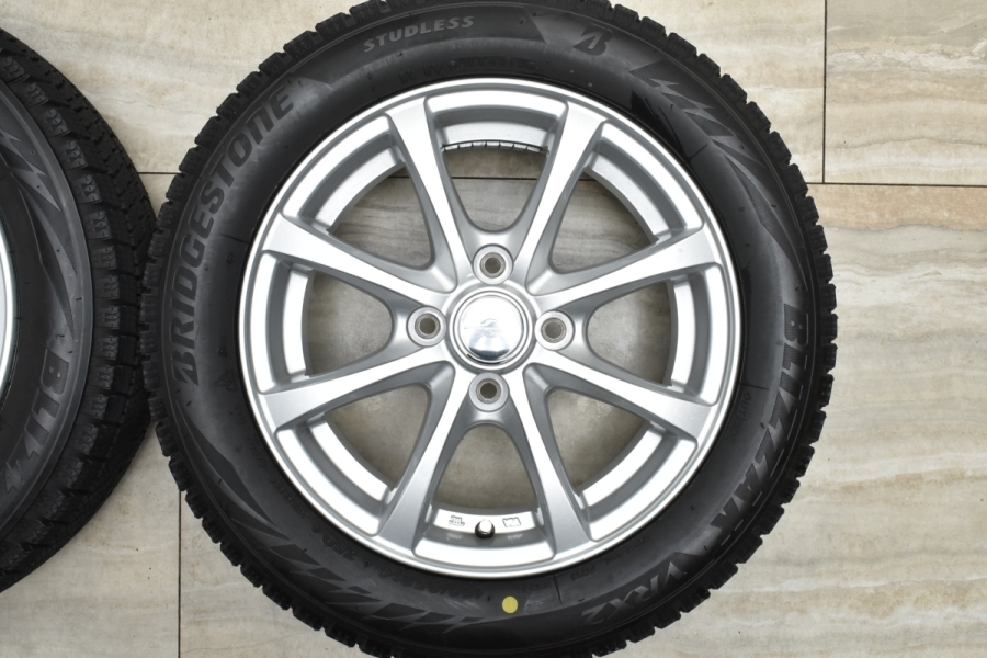 バリ溝 美品】ENERGY LINE 14in 4.5J +40 PCD100 ブリヂストン ブリザック VRX2 155/65R14 ピクシス  N-BOX デイズ サクラ ワゴンR ミラ 中古 スタッドレスタイヤホイールセット | パーツ販売ナンバーワン