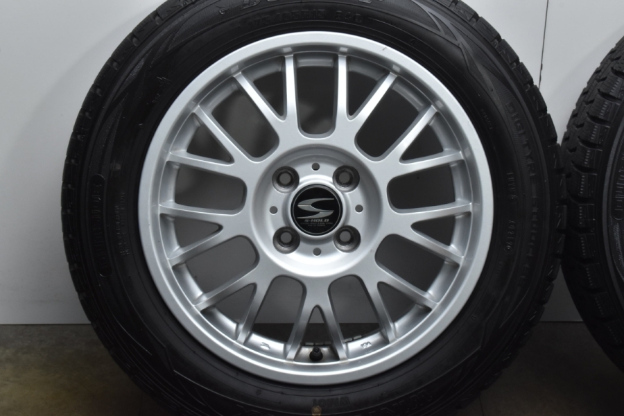 バリ溝】S-HOLD 15in 6J+45 PCD100 ダンロップ ウィンターマックス