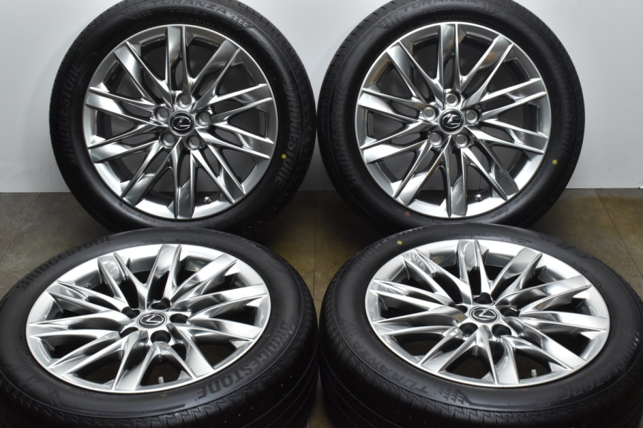 LS500 純正19インチタイヤアルミ4本 ブリヂストンTURANZA トランザ 新車外し品】レクサス LS500h 純正 19in 8J +25 PCD120