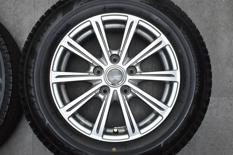 バリ溝 美品】ミルアス 15in 6J +45 PCD114.3 ブリヂストン ブリザック