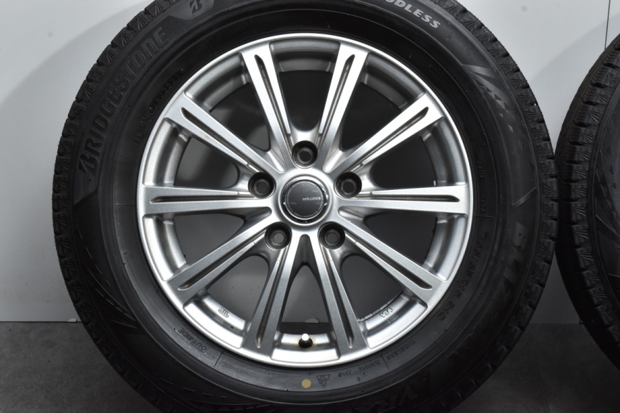 バリ溝 美品】ミルアス 15in 6J +45 PCD114.3 ブリヂストン ブリザック