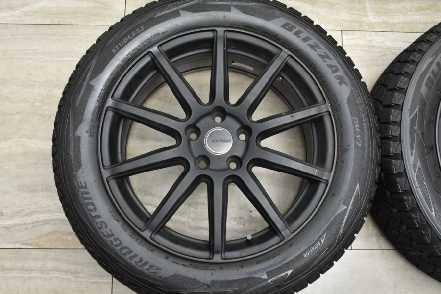 良好品】ECO FORME 18in 7.5J +38 PCD114.3 ブリヂストン ブリザック DM-V2 235/55R18 NX RAV4  ハリアー エクストレイル CX-5 CX-8 中古 スタッドレスタイヤホイールセット | パーツ販売ナンバーワン