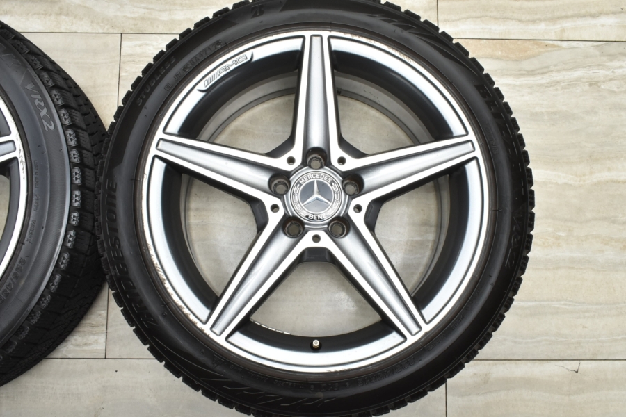 温泉　ベンツ Cクラス W205 AMGライン 純正ホイール タイヤ付 美品 バリ溝】メルセデスベンツ W205 Cクラス AMGライン 純正 18in 7.5