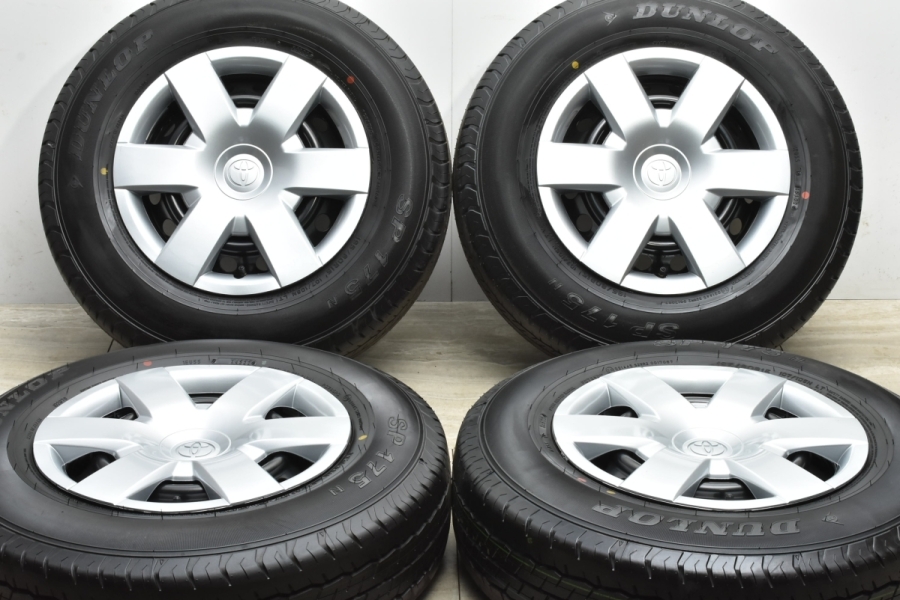 トヨタ 200系ハイエース 純正 15in 6J ダンロップ195/80R15 2024年製 新車外し品】トヨタ 200 ハイエース 純正 15in 6J +35