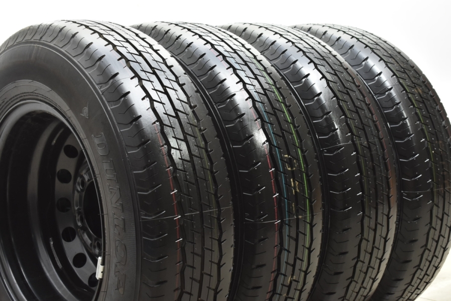 22年製 ハイエース 純正タイヤホイール 4本 DUNLOP SP175N ハイエース 純正タイヤ ホイール ダンロップSP175N 195/80R15