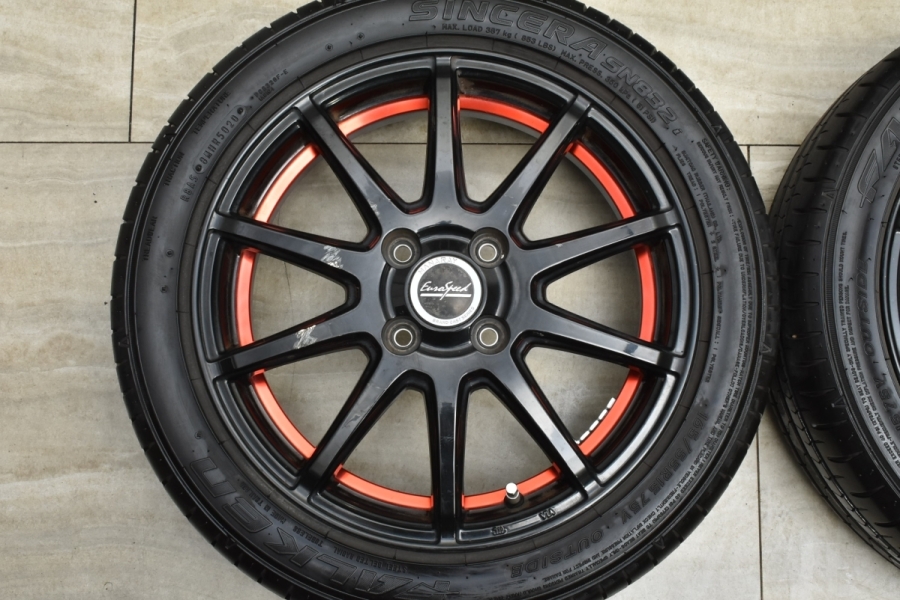 バリ溝】ユーロスピード 15in 4.5J +45 PCD100 ファルケン