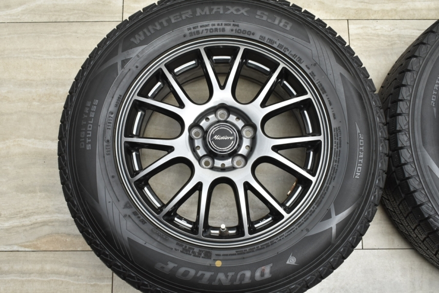 美品】Mistiere 16in 6.5J +48 PCD114.3 ダンロップ ウィンター