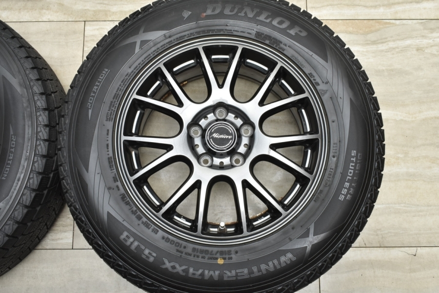 美品】Mistiere 16in 6.5J +48 PCD114.3 ダンロップ ウィンター 美品】Mistiere 16in 6.5J +48 PCD114.3 ダンロップ ウィンター