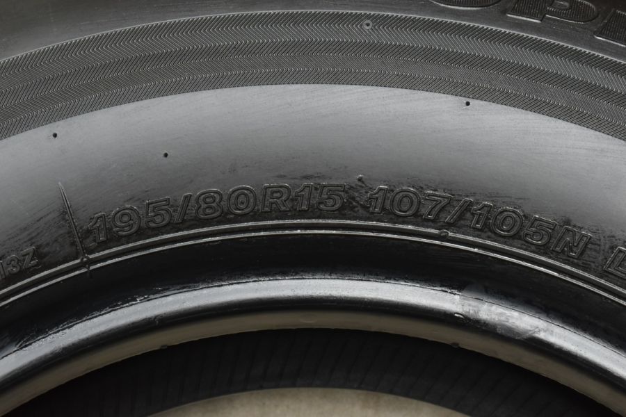 【2022年製 新車外し】ブリヂストン エコピア RD613 195/80R15 LT 4本 200系 ハイエース レジアスエース キャラバン  ボンゴブローニイバン