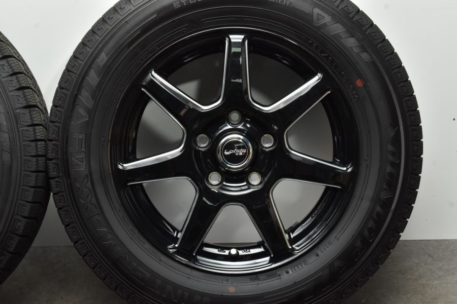 美品 バリ溝 WM03】ロフィーダ XS7 15in 6J +53 PCD114.3 ダンロップ