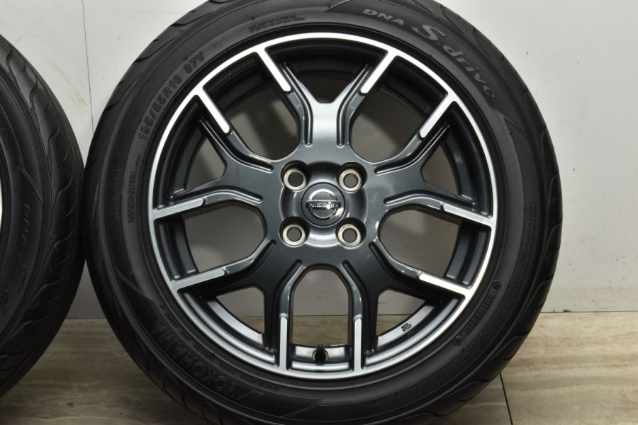 【美品】ニッサン ノート e-Power ニスモ S 純正 16in 6.5J +46 PCD100 ヨコハマ Sドライブ S-Drive  195/55R16 NOTE NISMO キューブ 流用