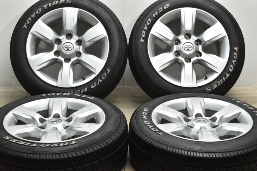 【200系 ハイエースサイズ】トヨタ 150 プラド 純正 17in 7.5J +25 トーヨー H20 215/60R17C レジアスエース  ホワイトレター