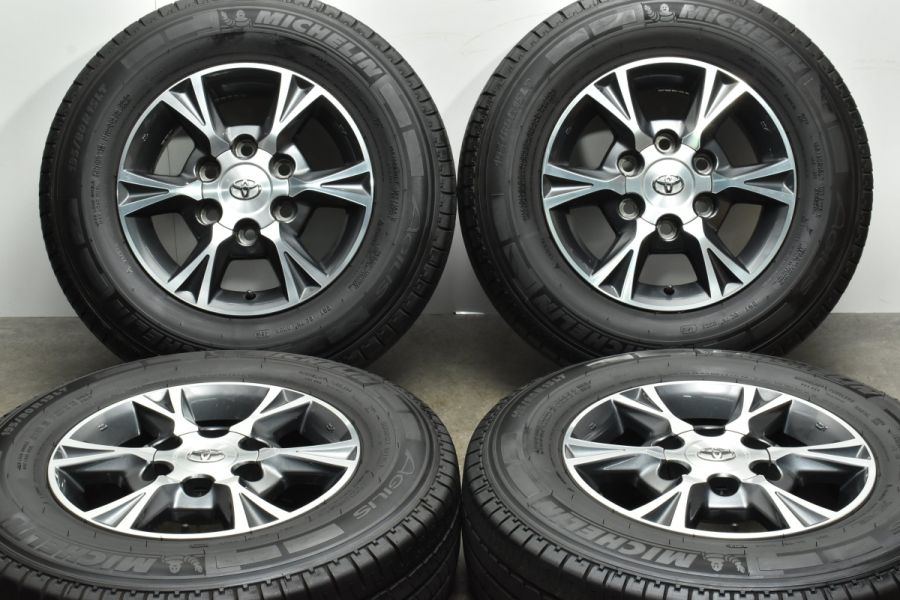 オプション品】トヨタ 200 ハイエース ダークプライム 純正OP 15in 6J +35 PCD139.7 ミシュラン AGILIS  195/80R15 LT 107/105R バリ溝 中古 タイヤホイールセット | パーツ販売ナンバーワン