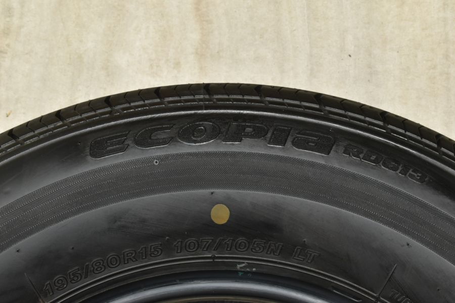 新車外し 2022年製】ブリヂストン エコピア RD613 195/80R15 107/105N LT ハイエース レジアス NV350 キャラバン  ライトトラック バリ溝 中古 タイヤのみ | パーツ販売ナンバーワン
