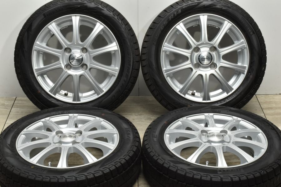 美品 バリ溝】ZELERNA 14in 4.5J +45 PCD100 ピレリ アイス 