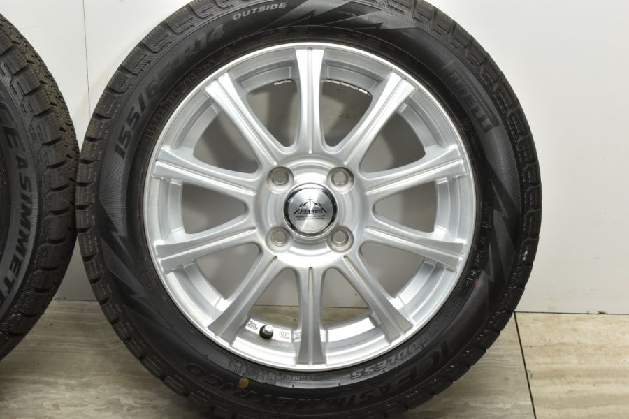 美品 バリ溝】ZELERNA 14in 4.5J +45 PCD100 ピレリ アイス 