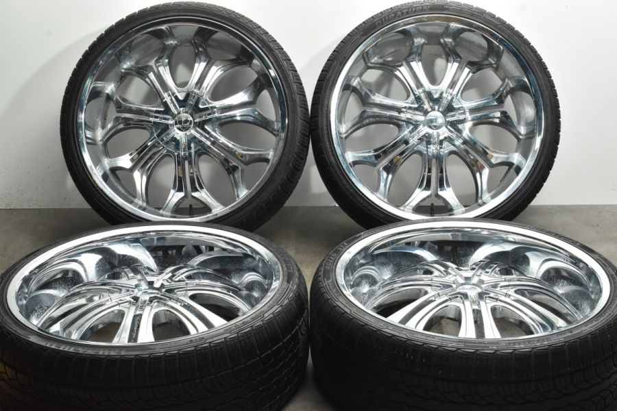 【バリ溝 26インチ】ラックス LUXXX ALLOYS ゴッドファーザー 26in 10J +33 PCD150 DURATURN  295/30R26 レクサス LX ランドクルーザー