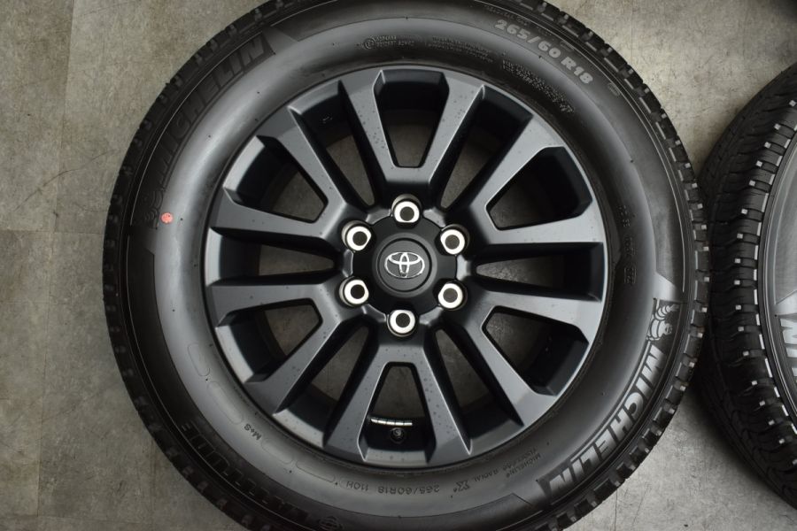 プラド150マットブラックエディション 265/60 ミシュラン 2023年製 2023年製 新車外し】トヨタ 150 プラド マットブラックED 純正 18in