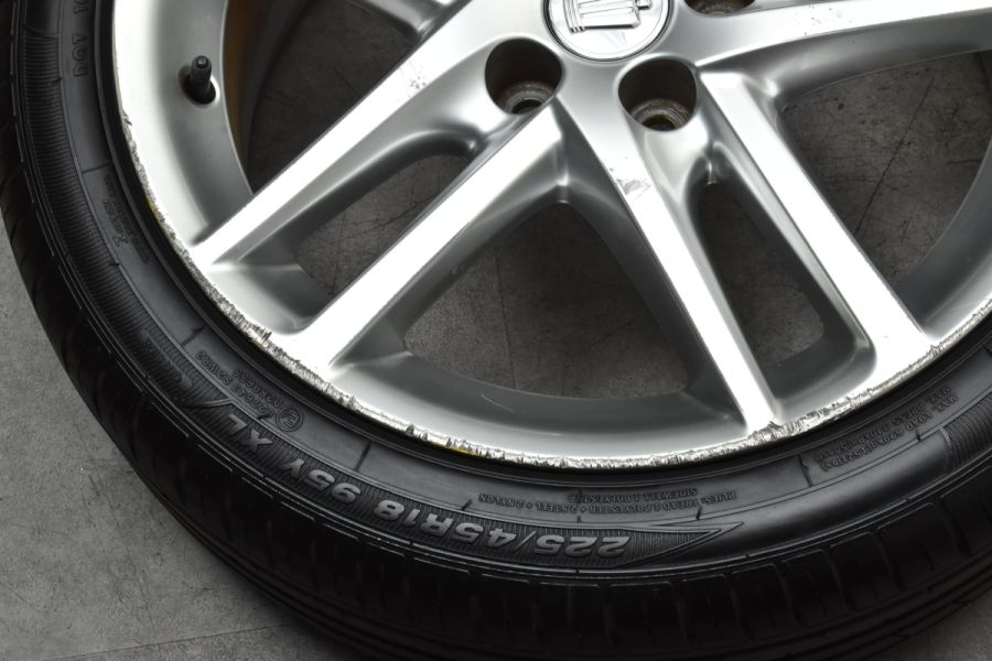 トヨタ 200 クラウン アスリート 後期 純正 18in 8J +45 PCD114.3 ZEETEX 225/45R18 カムリ マークX  ゼロクラ ノーマル戻し 中古 タイヤホイールセット | パーツ販売ナンバーワン