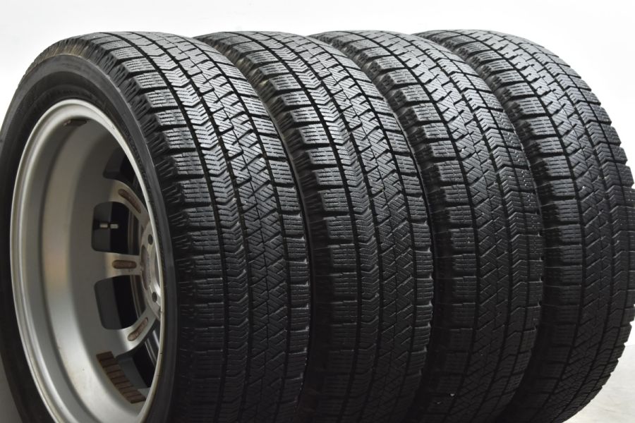 【軽自動車サイズ】エコフォルム 15in 4.5J +45 PCD100 ブリヂストン ブリザック VRX2 165/55R15 N-BOX ワゴンR  アルト タント ムーヴ