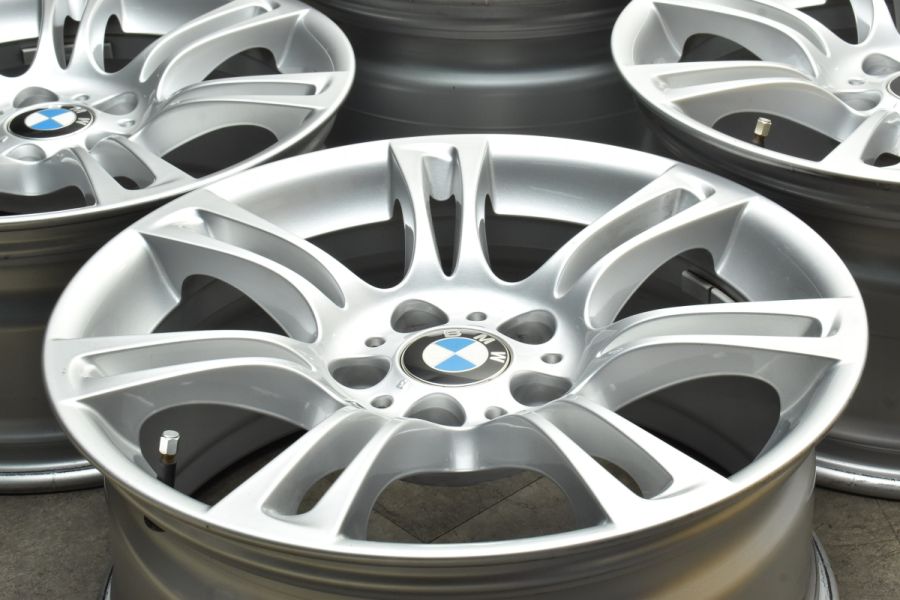 【美品】BMW F10 F11 5シリーズ Mスポーツ 純正 18in 8J +30 9J +44 PCD120 4本セット ダブルスポーク 350M  スタッドレス用 6シリーズ