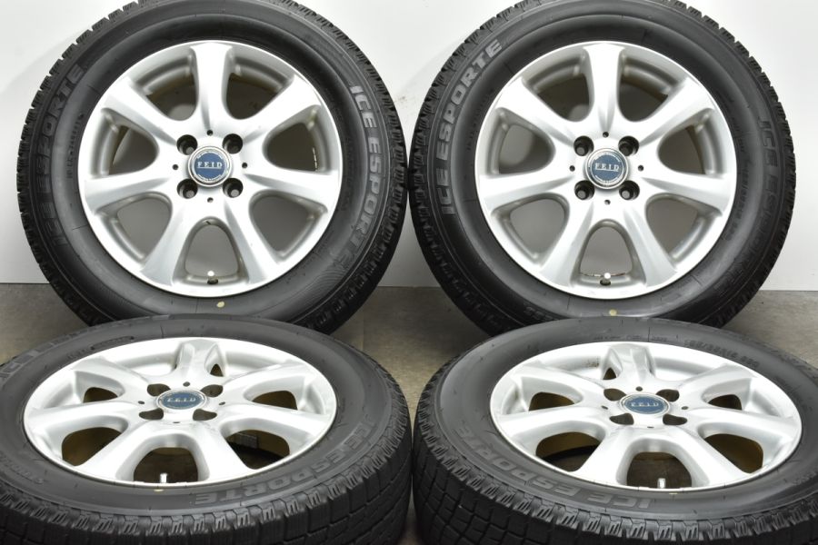 程度良好品】FEID 15in 5.5J +45 PCD100 アイス エスポルテ 185/65R15 