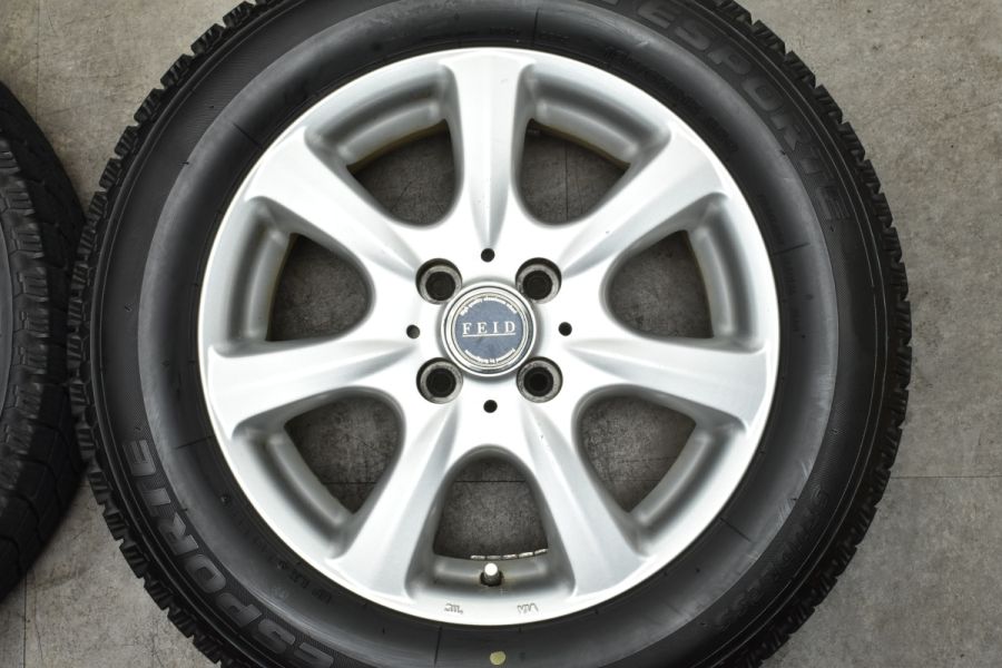 程度良好品】FEID 15in 5.5J +45 PCD100 アイス エスポルテ 185/65R15 