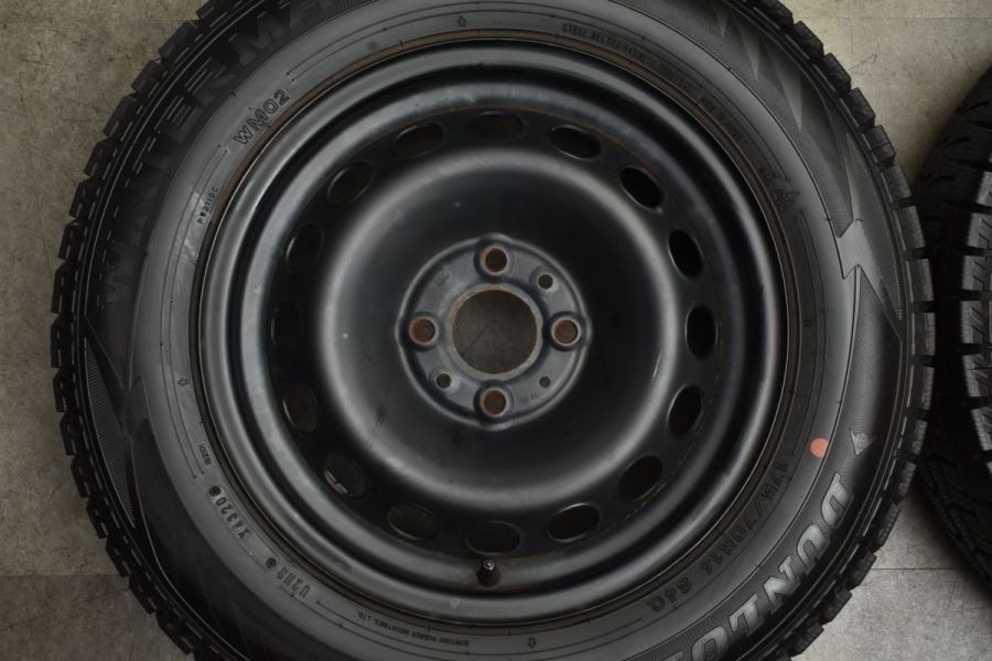 バリ溝スタッドレス】フィアット 500 純正 14in 5.5J +35 PCD98