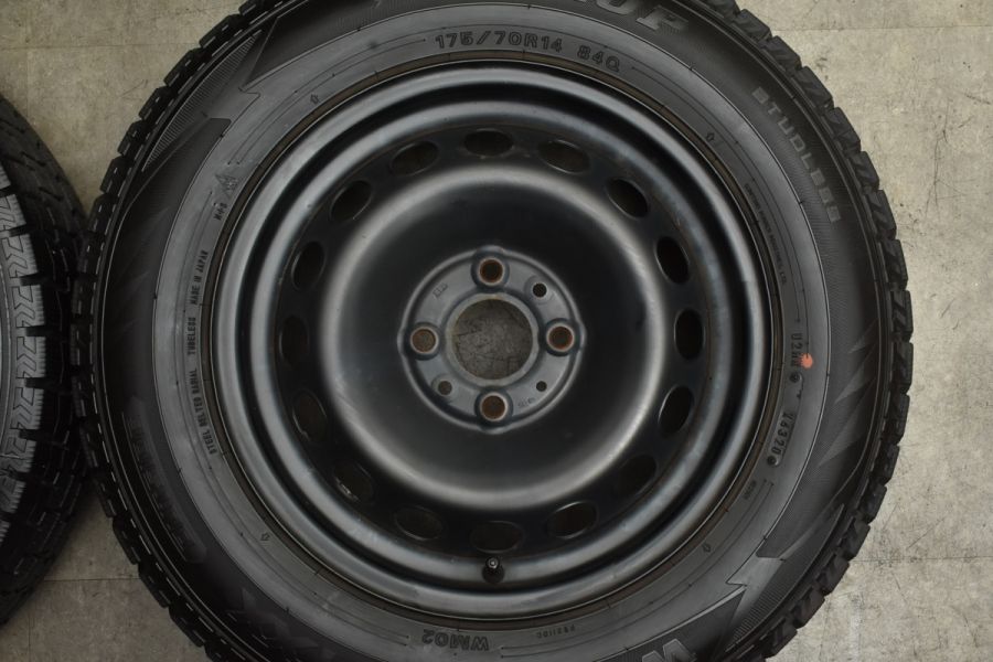 バリ溝スタッドレス】フィアット 500 純正 14in 5.5J +35 PCD98