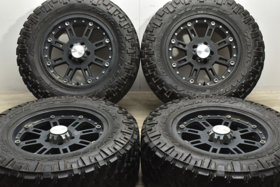 【ラングラーサイズ】BLACK RHINO 18in 9J -12 PCD127 ニットー TRAIL GRAPPER LT285/65R18  アンリミテッド サハラ ルビコン スポーツ