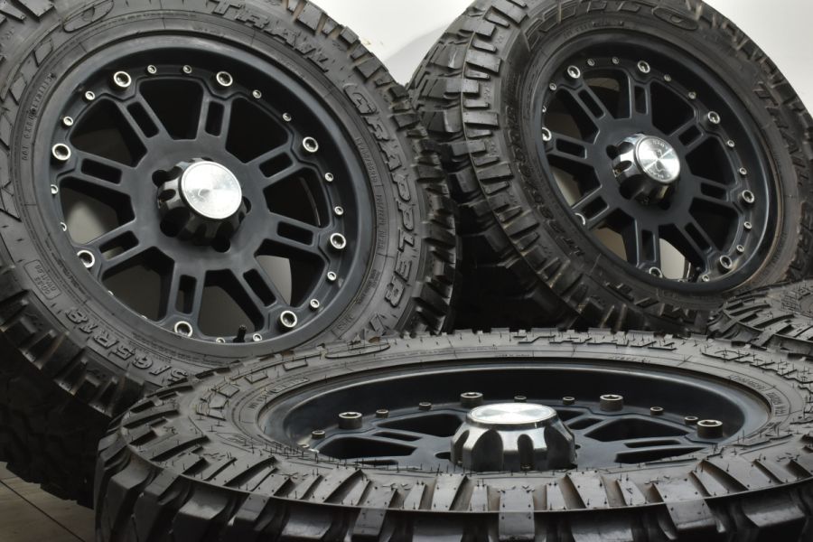 【ラングラーサイズ】BLACK RHINO 18in 9J -12 PCD127 ニットー TRAIL GRAPPER LT285/65R18  アンリミテッド サハラ ルビコン スポーツ